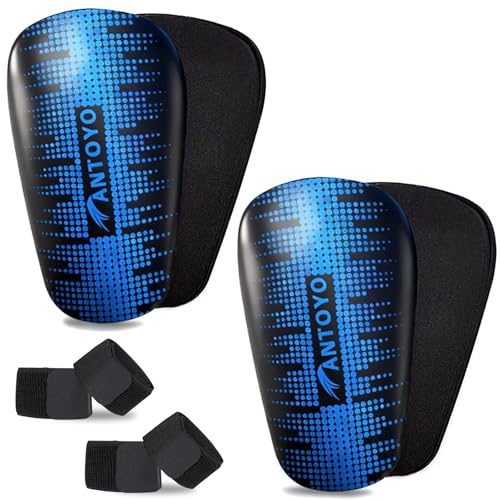 Mini Shin Guards Soccer Kids,Small Protective Gear with Fixed Straps - color: Bule Stars, size: S(H: 3.9 in,W: 2.4 in)