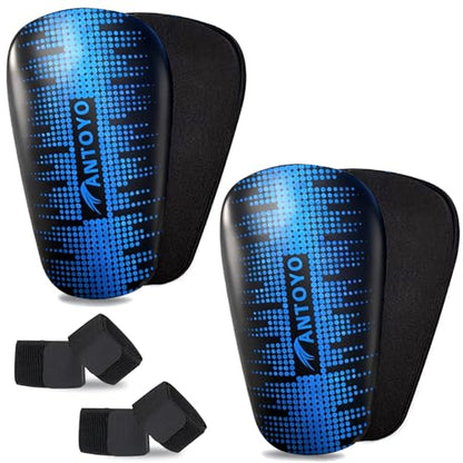 Mini Shin Guards Soccer Kids,Small Protective Gear with Fixed Straps - color: Bule Stars, size: S(H: 3.9 in,W: 2.4 in)