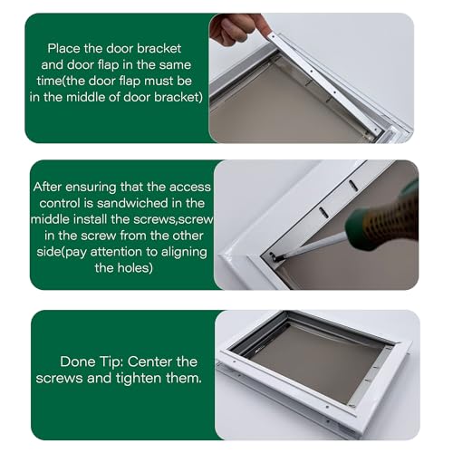 1 PCS Medium Metal Replacement Bracket for PetSafe Dog Door Replacement Flaps PAC11-11038 - Aluminium Alloy Dog Door Flap Bracket - Easy Installation with Screws
