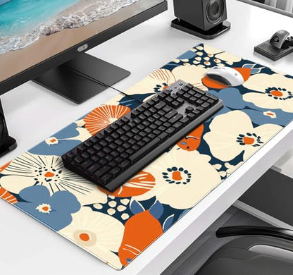 Ladies' Office Desk Cute Petal Keyboard Accessories Game Extended Mouse Pad | The Surface Of The Mouse Pad Is Designed With Fiber Woven Material, And The Base Is Made Of Natural Anti Slip Rubber. - color: Anime Flower