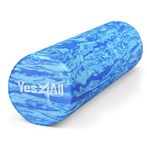 Yes4All EVA Firm Foam Roller for Back - Round Back Roller for Exercise, Yoga & Pilates 12/18/24/36 inch - color: O. Ocean Marbled, size: 18-inch, style: 18-inch