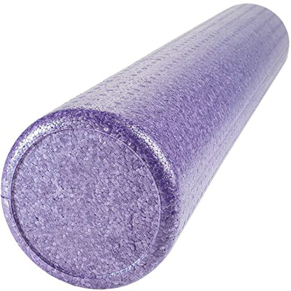 JFIT High Density Foam Roller – EPP Deep Tissue Massage Roller for Muscle Recovery, Myofascial Release & Stretching - color: Solid Purple, size: 36-Inch