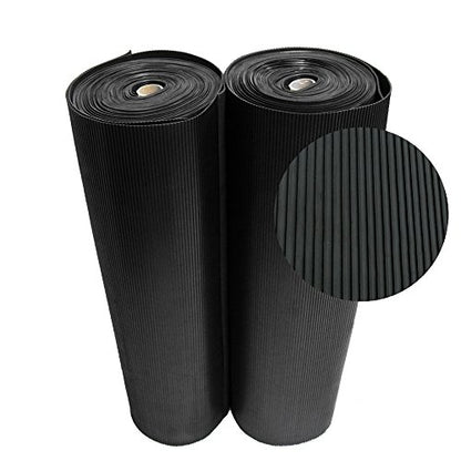 Rubber-Cal Ramp Cleat Non-Slip Outdoor Rubber Mats - 1/8" Thick x 3ft x 6ft Floor Mat - size: 72"L x 36"W x 0.1"Th
