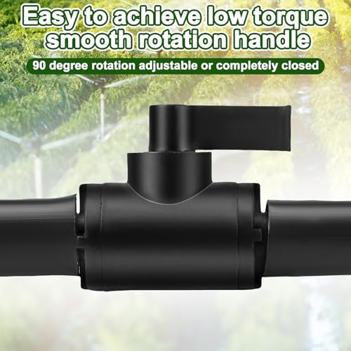 3 Pcs 3/8" Ball Valve Barbed Shut off Valve with 2 Way Hose Barb for Sprayer Drip Irrigation and Aquariums, Compatible with Fimco Sprayer