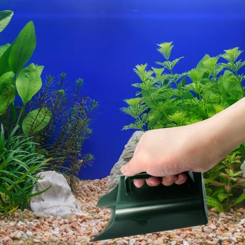 PRETYZOOM Plastic Fish Tank Shovel and Aquarium Gravel Tool, Portable Sediment Scooper with Water-Permeable Design for Fish Tank Sand and Aquatic Plant Substrate Maintenance