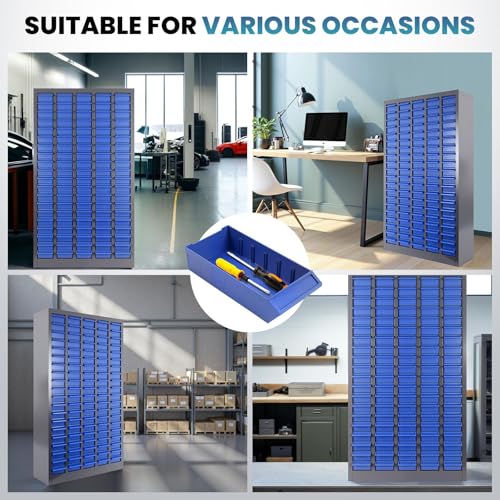 100-Drawer Nut and Bolt Organizer, Parts Cabinet No ssembly, with Labels & Adjustable Dividers, ABS Drawers, 920LBS, Alloy Steel Frame for Workshop Garage - size: 100-Drawer
