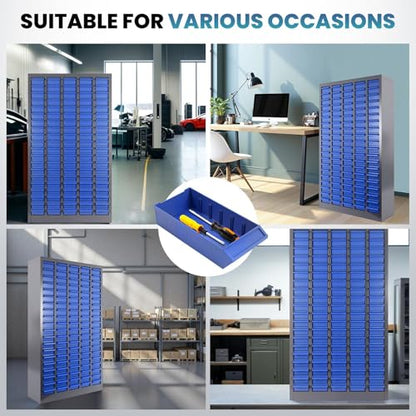 100-Drawer Nut and Bolt Organizer, Parts Cabinet No ssembly, with Labels & Adjustable Dividers, ABS Drawers, 920LBS, Alloy Steel Frame for Workshop Garage - size: 100-Drawer