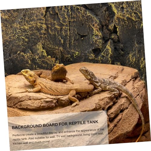 3D Reptile Tank Background Board Aquarium Tank Decoration for Bearded Dragon Decorative Sheet