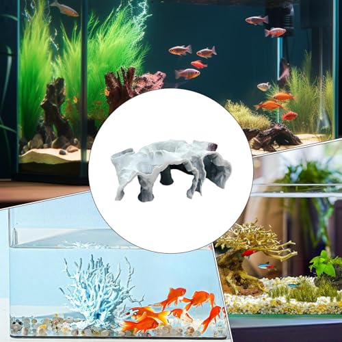 Aquarium Underground Tunnel Cave, Cave Fish Tank Decor, Fish Tank Decor Decoration, Breeding Shelter Decoration