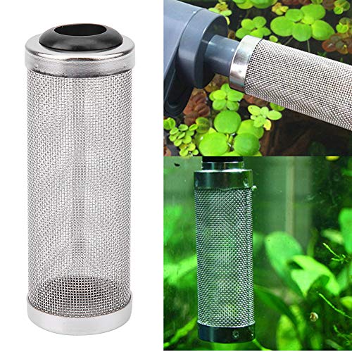 Aquarium Filter Guard, Stainless Steel Fish Shrimp Mesh Net Filter Case Cover Guard Stainless Steel Shrimp Cylinder Cover for Fish Tank Accessories(L 6mm)