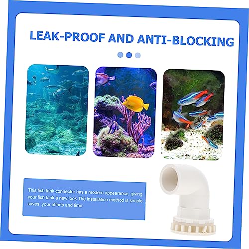 2pcs Aquarium Elbow Connectors Fish Tank Drainage Adapters Strong Water Fittings for Tubing Easy Installation for Home Aquariums