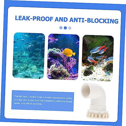 2pcs Aquarium Elbow Connectors Fish Tank Drainage Adapters Strong Water Fittings for Tubing Easy Installation for Home Aquariums
