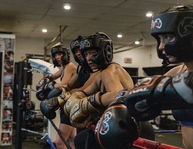 RIVAL Boxing RS100 Professional Lace-Up Sparring Gloves, Handcrafted with Super-Rich Microfiber PU, Ergonomically Designed to Perfectly Fit Your Hand - color: White/Gold, size: 16 oz.