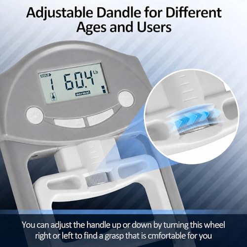 KYTO Digital Hand Grip Strength Tester, 220lb/100kg with 19-User Memory