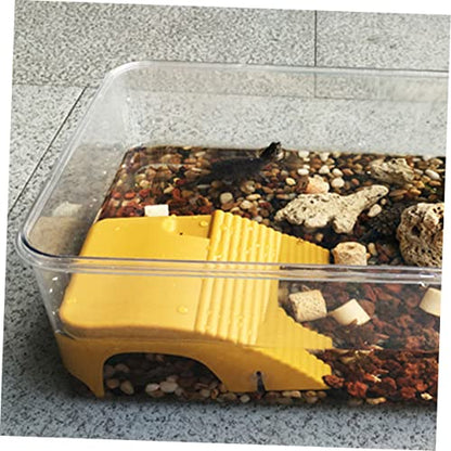 2pcs Turtle Climbing Platform Yellow Wax Basking Stand for Aquatic Turtles Easy to Clean Material for Tanks and Aquariums and Climbing Dock