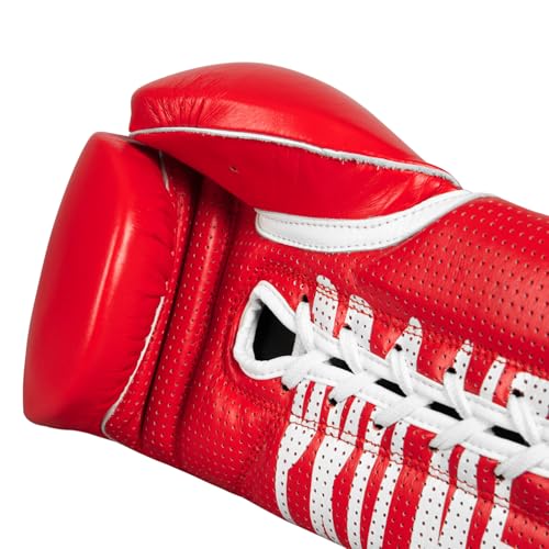 Title Boxing Pro Mex Professional Edge Lace Training/Sparring Boxing Gloves - color: Red, size: 16 oz