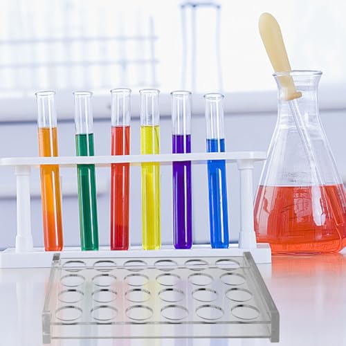 PRETYZOOM Acrylic Test Tube Holder Stand Slots Lab Tube Rack Holder for Chemistry
