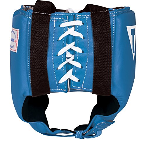 Title Boxing Amateur Competition Headgear (w/Cheeks) - Boxing Headgear, MMA Headgear, Sparring Gear, Headgear Boxing Sparring, Boxing Head Gear, Sparring Headgear, Muay Thai Headgear - color: Blue, size: Medium