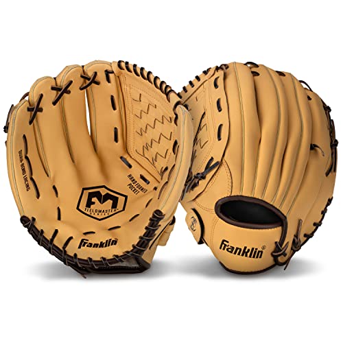 Franklin Sports Field Master Baseball Glove - color: Camel, style: 14" - Basket Web