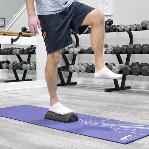 OPTP AXIS Firm Density Foam Roller – Half-Round, Black, 12" X 3" | High density firm foam roller for physical therapy, yoga, Pilates, fitness exercise & sports training, Heat-molded EPP foam - color: Black - 12" X 3" Half-round