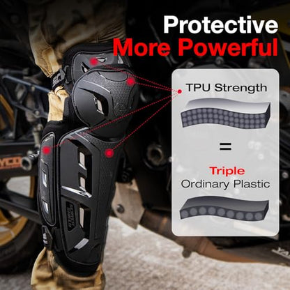 Scoyco Motorcycle Knee Pads CE Level 1 Protective Knee Shin Riding Gear Adult