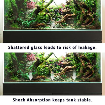 UNIFAMILY Aquarium Leveling Mat 20 Gallon, 25 X13 in Fish Tank Mat for Shock Absorbing, Waterproof Compressible Neoprene Mat, Heavy Weight Support Fish Tank Cushions Nonslip Aquarium Bottom Pad - size: 20 Gallon - 25 X13 IN