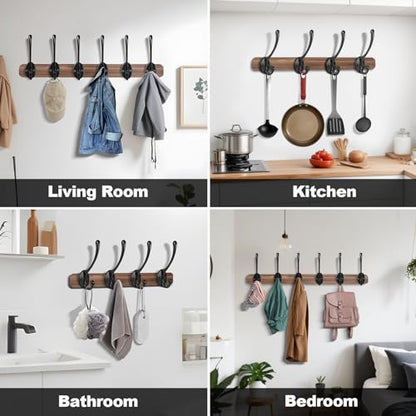 Wall Hooks for Hanging, 20-Pcs Heavy Duty Metal Coat Hooks, for Living Room, Bathroom, Kitchen, Bedroom for Coats, Towel, Hat, Key, Closet, Bag (Black) - color: 20pcs-Black