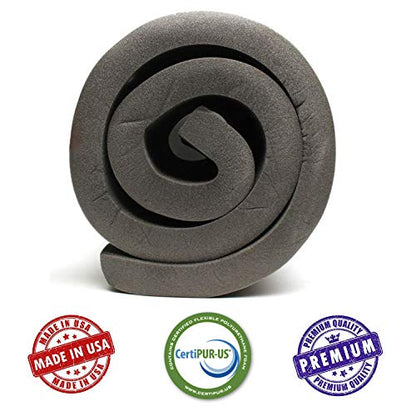AK TRADING CO. 6" H X 24" W X 72" L CertiPUR-US® Certified Rubber Foam Sheet Cushion (Seat Replacement, Upholstery Sheets, Foam Padding, Acoustic Foams Sheet) - size: 6" H X 24" W X 72" L