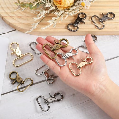 uxcell Swivel Snap Hook, Trigger Snap Heavy Duty Metal Lobster Claw Clasp Lanyard Clips for Straps Bags Belting Leathercraft - color: Gun Black, size: 20mm