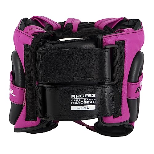 RIVAL Boxing RHGFS3 Face-Saver Sparring Headgear - Wide Eye Opening, Premium Leather, and Thermoplastic Inner Frame - color: Pink, size: Small-Medium