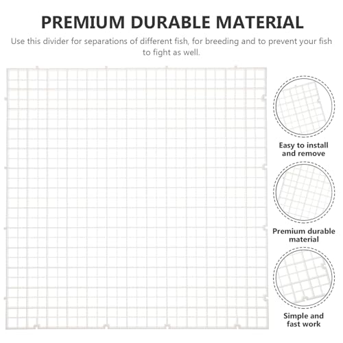 MERRYHAPY 6pcs Fish Tank Partition Boards Aquarium Filtering Plates 30x30cm White Pe Filter Grid Divider for Breeding Tanks and Aquarium Bottom Separation