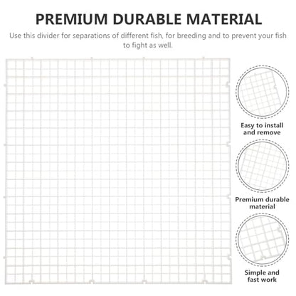 MERRYHAPY 6pcs Fish Tank Partition Boards Aquarium Filtering Plates 30x30cm White Pe Filter Grid Divider for Breeding Tanks and Aquarium Bottom Separation