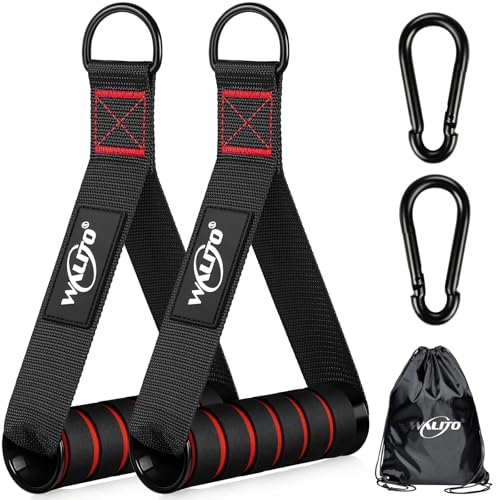 Exercise Handles, Cable Machine Handles for Gym Cable Attachments Training - color: 1-Black Red