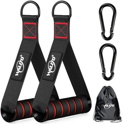 Exercise Handles, Cable Machine Handles for Gym Cable Attachments Training - color: 1-Black Red