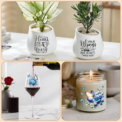 UV DTF Cup Wrap Transfer Stickers, 2 Sheets Butterfly Quotes Rub On Transfers for Tumblers Glass Cups Mugs Water Bottles - style: Butterfly Quotes