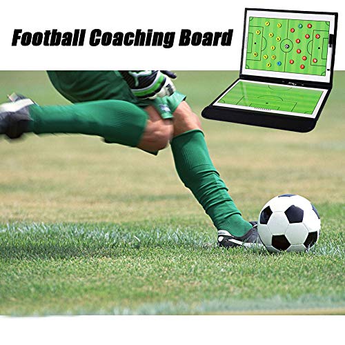 Soccer Coaching Board Soccer Coaches Clipboard Tactical Magnetic Board Kit,Portable Strategy Coaches Board with Dry Erase, Marker Pen and Zipper Bag,Football Coaching Board