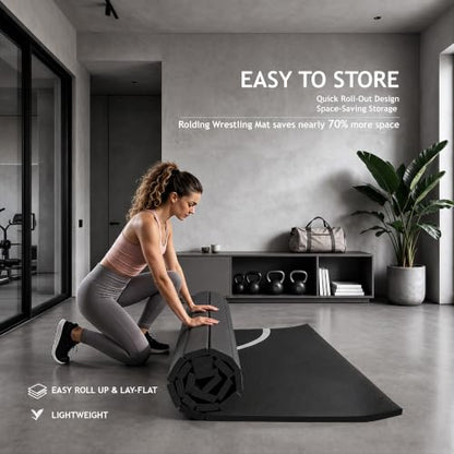 Wrestling Mat - Foam or Inflatable Wrestling Mats for Home, Jiu Jitsu Mats Kids, Thick Training Exercise Mats for BJJ, Gymnastics, Judo, Martial Arts, Boxing, Yoga
