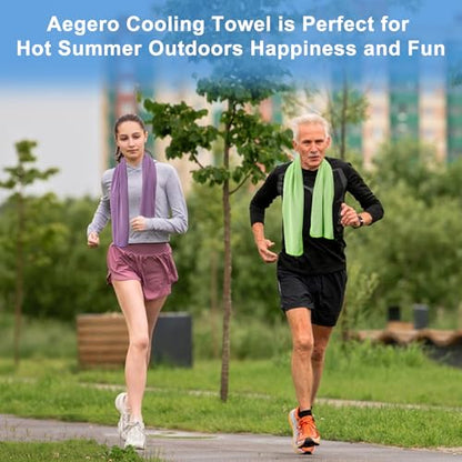 4Pack Cooling Towel 40"x12" Cooling Neck Wraps,Soft Breathable ChillyTowel | IceTowel, Microfiber Towels for Yoga, RunninGym, Camping, Fitness, Workout & More Activities - color: Light Blue/Green/Pink/Grey