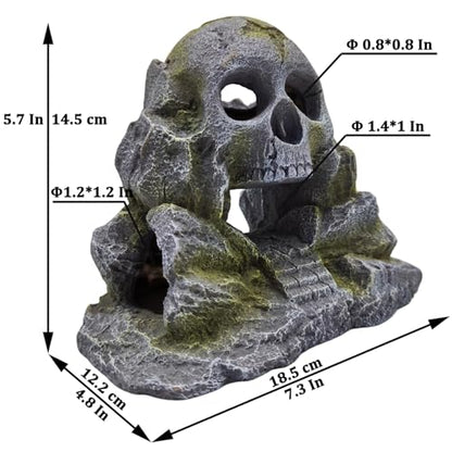 Aquarium Decoration, Crawler Box, Hidden cave, Fish Tank Decoration Accessories, Amphibians, Fighting Fish, Shrimp, Lizards, Leopards, Geckos, Hiding and Playing in Their habitats