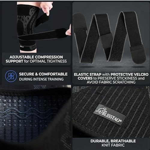 Wrestling Knee Pad, BJJ Knee Sleeve with Detachable Straps – Anti-Slip Compression Brace with Full Knee Cap Protection – for Wrestling, BJJ, Judo, MMA, Basketball, Tennis & Running Sports (Size XL) - size: X-Large