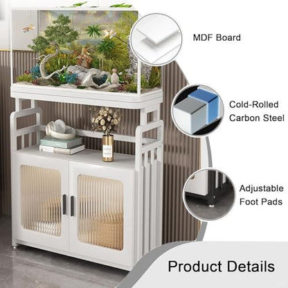 Fish Tank Stand, Freestanding Reptile Terrarium Stand, Metal Iron Shelf Fish Shelf with Non-Slid Mat for Living Room(Black,46X26X75CM) - color: Black, size: 46X26X75CM