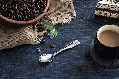 New Star Foodservice Shell Pattern 18/0 Stainless Steel Coffee Spoon, 4.6-Inch, Set of 12, Commercial Grade - size: Coffee Spoon (4.6-Inch)