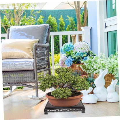 ibasenice Rectangular Plastic Flowerpot Stand for Indoor Plants and Fish Tanks Versatile Pedestal Base Stable Support for Decoration Design for Home and Garden Use