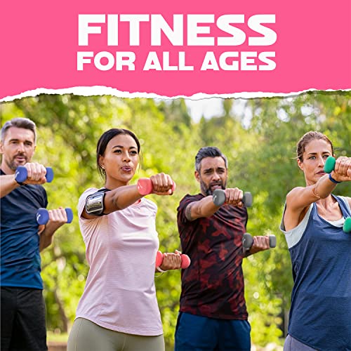 Yes4All Neoprene Dumbbells, Pairs and Sets with Rack for Home Workouts - color: K. Pink - 13lbs - Pair, style: Pair