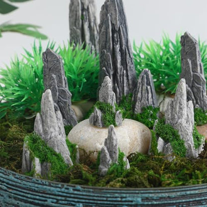 Desktop Rockery Decorations Micro Landscape Accessory for Home Desktop 8Pcs Resin Rockery Stones Ornament Aquarium Tank Decoration