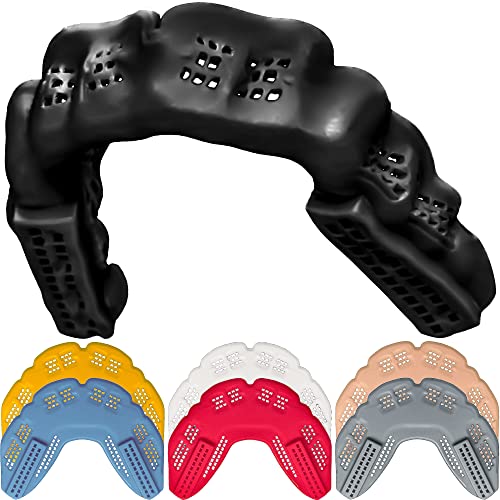 Bulletproof Youth Mouth Guard: Thinnest Most Breathable Kids Mouthguard! - color: Lava Black, size: YOUTH