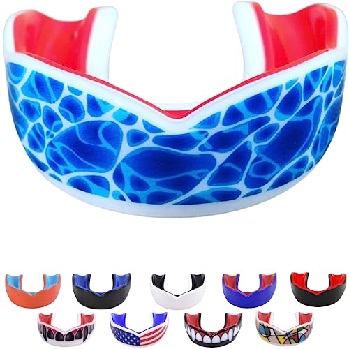 ORAL MART Pro Mouth Guard for Sports (Adult) - Football, MMA, Boxing, BJJ - color: Be Water