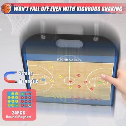 Magnetic Coaching Board Foldable Dugout Display with Carry Handle - style: Basketball