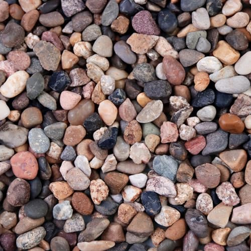 5lb Mixed Color Silica Gravel Pebbles, 1/5 inch Decorative Stones for Succulents, Pebbles for Vases,Plants Rocks, Aquarium Sand, Top Dressing, Outdoor Decorative Rocks - color: Natural Colorful, size: 5LB