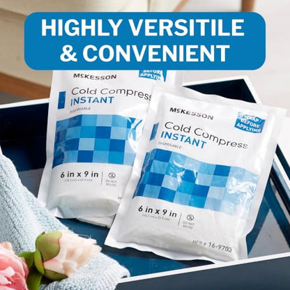 McKesson Instant Cold Packs, Pain Relief, Swelling, 6 x 9 in - size: 6 x 9 Inch (24 Count)